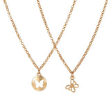 2Pcs Butterfly Pendant Necklace Set Light Temperament Collarbone Chain