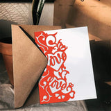 2Pcs Love Edge Border Metal Cutting Dies for Scrapbooking Wedding Cards DIY