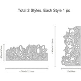 2Pcs Love Edge Border Metal Cutting Dies for Scrapbooking Wedding Cards DIY