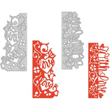 2Pcs Love Edge Border Metal Cutting Dies for Scrapbooking Wedding Cards DIY
