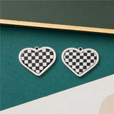 2Pcs Small Perfume Letter 5 Heart Check Pendant Accessories