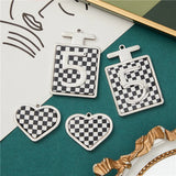 2Pcs Small Perfume Letter 5 Heart Check Pendant Accessories