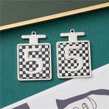 2Pcs Small Perfume Letter 5 Heart Check Pendant Accessories
