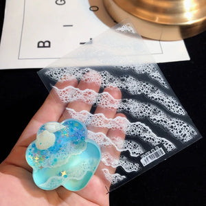 2Pcs Jellyfish Nail Art Stickers Decals Self-Adhesive DIY Nail Decor