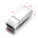 2Pcs Stainless Steel Magnetic Clasps 12*6mm Flat Hole DIY Jewelry Making
