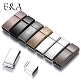 2Pcs Stainless Steel Magnetic Clasps 12*6mm Flat Hole DIY Jewelry Making