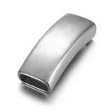 2Pcs Stainless Steel Slider Bead Curved High Polished Slide Charms