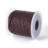 Braided Cowhide Leather Cords 3.3mm for Jewelry Making, 10yards/roll