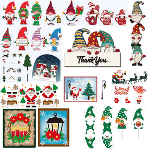 22Pcs Santa Claus Cutting Dies for DIY Scrapbooking Metal Christmas Chimney