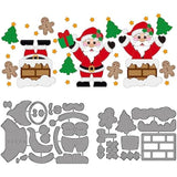 22Pcs Santa Claus Cutting Dies for DIY Scrapbooking Metal Christmas Chimney