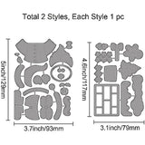 22Pcs Santa Claus Cutting Dies for DIY Scrapbooking Metal Christmas Chimney
