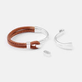 Half Cuff Hook Clasp for 5mm Leather Cord Bracelet