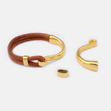 Half Cuff Hook Clasp for 5mm Leather Cord Bracelet