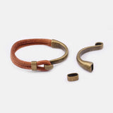 Half Cuff Hook Clasp for 5mm Leather Cord Bracelet