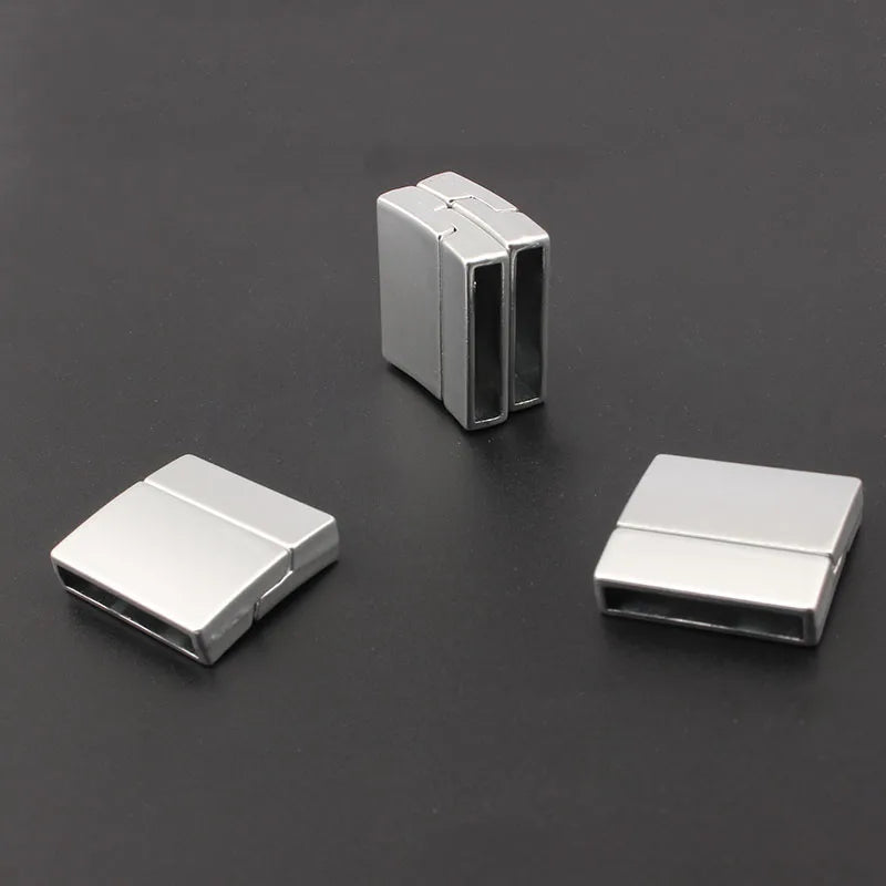 2 Sets Magnetic Clasps for 10mm 20mm Flat Leather Cord Bracelet