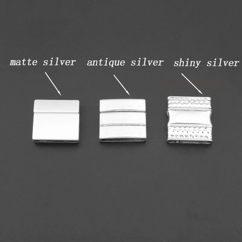 2 Sets Magnetic Clasps for 10mm 20mm Flat Leather Cord Bracelet