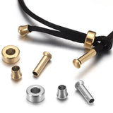 Stainless Steel 18K Fastener Clasp End Cap Spacer Beads for Bracelet Jewelry
