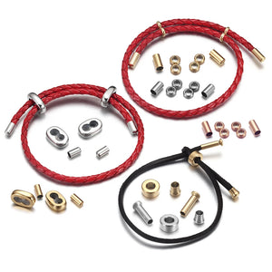 Stainless Steel 18K Fastener Clasp End Cap Spacer Beads for Bracelet Jewelry