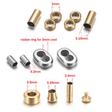 Stainless Steel 18K Fastener Clasp End Cap Spacer Beads for Bracelet Jewelry