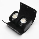 2Slot Travel Watch Case Wristwatch Organizer by Leather