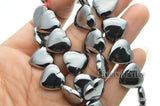 Hematite 15x15mm Heart Shape Bead Strand - Jewelry Making Findings