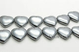 Hematite 15x15mm Heart Shape Bead Strand - Jewelry Making Findings