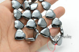 Hematite 15x15mm Heart Shape Bead Strand - Jewelry Making Findings