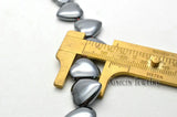 Hematite 15x15mm Heart Shape Bead Strand - Jewelry Making Findings