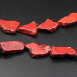 Natural Red Raw Turquoises Slab Nugget Loose Beads