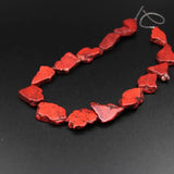Natural Red Raw Turquoises Slab Nugget Loose Beads