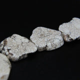 2 Pcs Natural Howlite Turquoise Slab Slice Beads