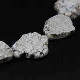 2 Pcs Natural Howlite Turquoise Slab Slice Beads