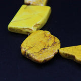 Natural Yellow Turquoise Slab Nugget Beads, Pendant Necklace Jewelry