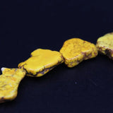 Natural Yellow Turquoise Slab Nugget Beads, Pendant Necklace Jewelry