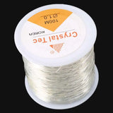 2X 1mm Clear Bead Cord Crystal Elastic Stretchy Bracelet String