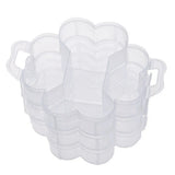 3-Tier Clear Plastic Stackable Organiser Storage Box Container - Clear