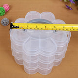 3-Tier Clear Plastic Stackable Organiser Storage Box Container - Clear