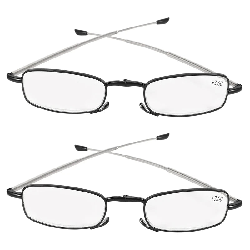 Compact Folding Reading Glasses With Mini Flip Top Case +3.0