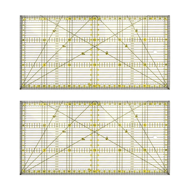 2X Cutting Ruler Multi-Purpose Quilt Ruler DIY Garment Drawing Cutting Craft