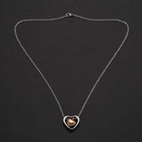 Double Heart Rose Cremation Urn Necklace Pendant Ashes Memorial