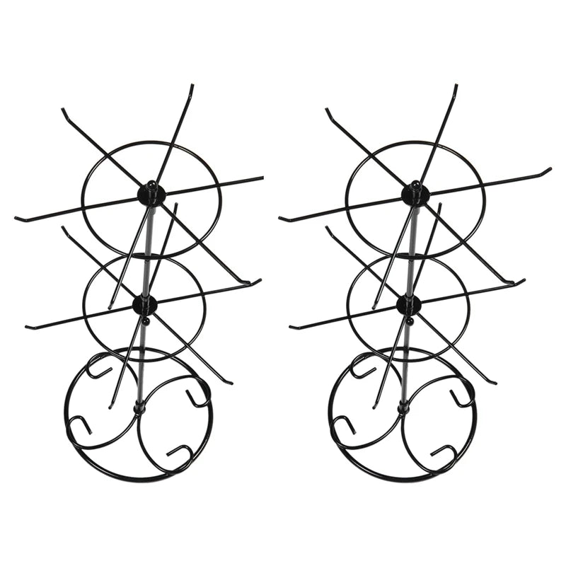 Double Metal Jewelry Frame Earrings Necklace Bracelet Display Stand