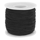 Elastic String For Bracelets, Stretchy Cord Jewelry Making (Black)
