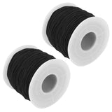 Elastic String For Bracelets, Stretchy Cord Jewelry Making (Black)