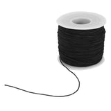 Elastic String For Bracelets, Stretchy Cord Jewelry Making (Black)