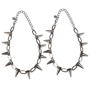 Metal Spikes Studs Rivets Punk Goth Necklace Choker Collar