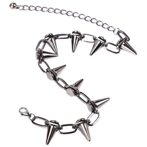 Metal Spikes Studs Rivets Punk Goth Necklace Choker Collar