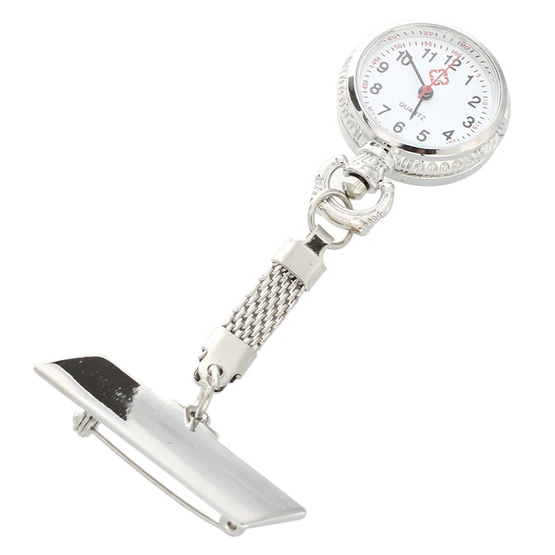Nurse Watch with Brooch Pin, Quartz Movement