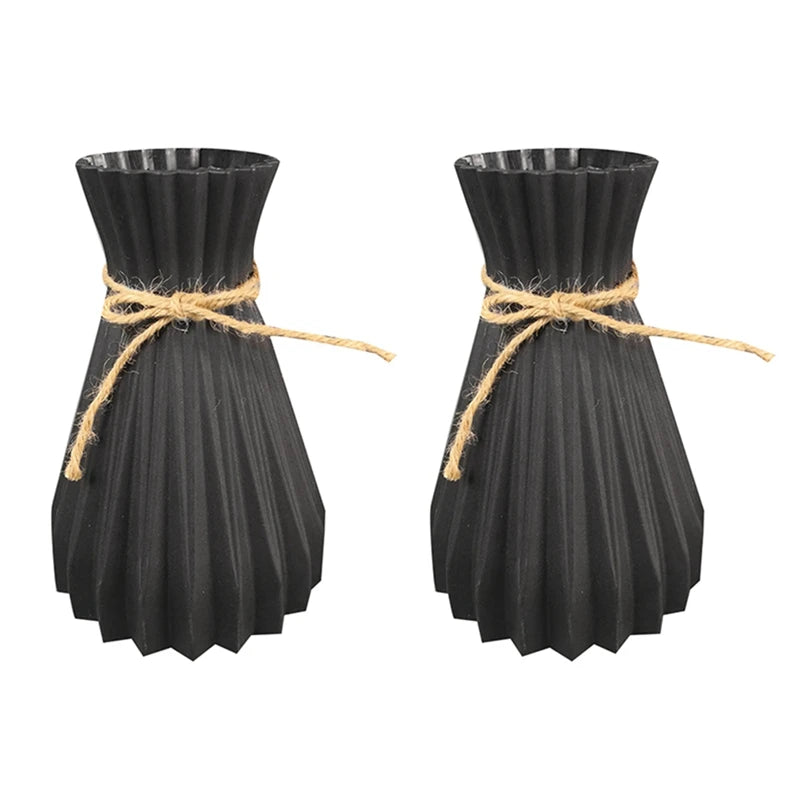 2X Plastic Vases Home Anti-Ceramic European Wedding Modern Decor