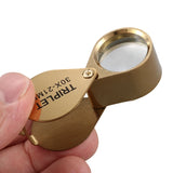 Foldable 30X Portable 21Mm Jewelers Magnifier Eye Loupe Jewelry Magnifying Glass