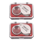 Portable 30X Power Loupe Jewelry Magnifier 21mm with Box